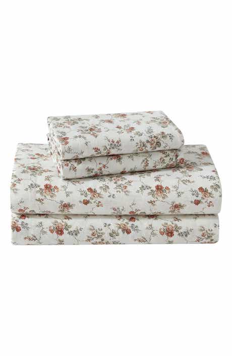 Laura Ashley Le Fleur Cotton Flannel Sheet Set