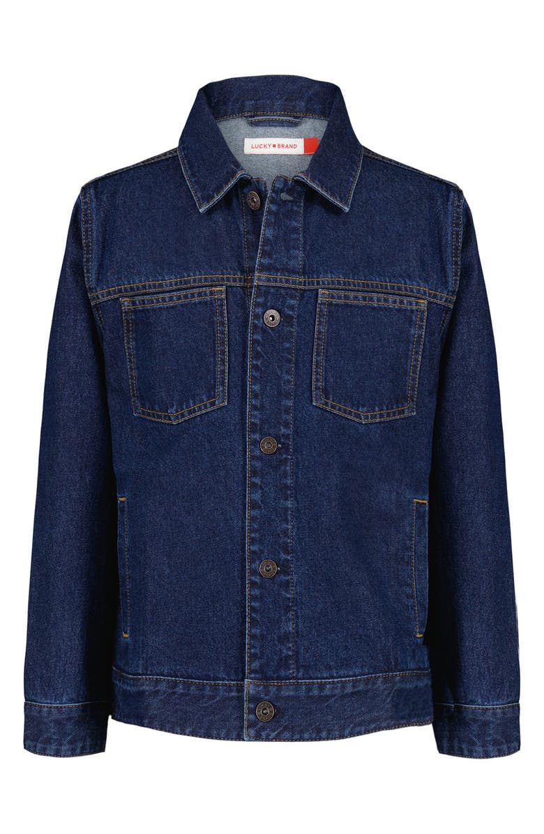 Lucky Brand Kids' Denim Shirt Jacket, Main, color, Classic Indigo