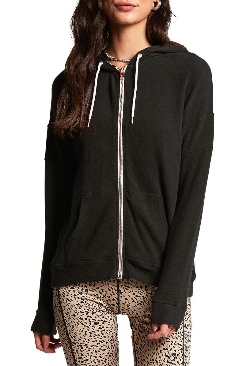 Volcom Lil Zip Fleece Hoodie, Main, color,