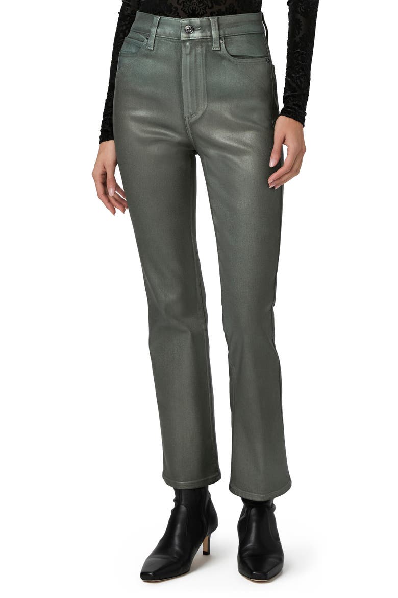 Claudine Coated High Waist Ankle Flare Jeans, Main, color, MYSTGRLXCO