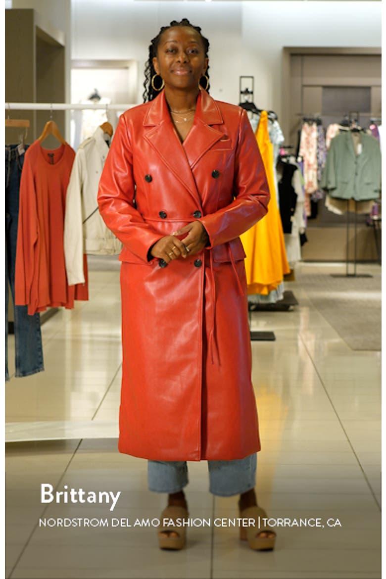 Faux Leather Trench Coat video