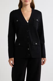 Anne Klein Four-Pocket Cardigan