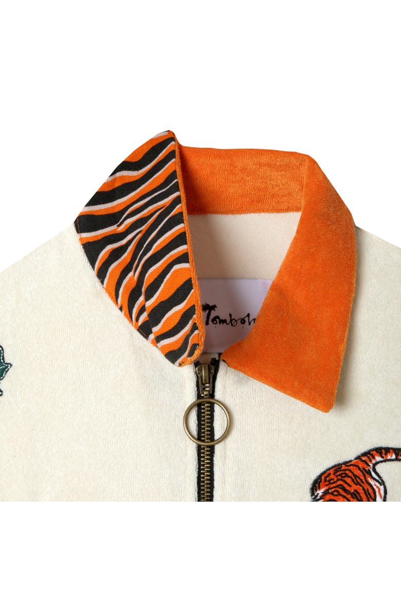 'Crouching Tiger, Hidden Beverage' Cabana, Alternate, color, Beige/Orange