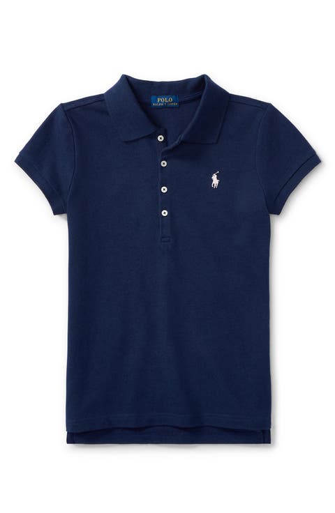 Kids' Stretch Cotton Mesh Polo (Big Kid)