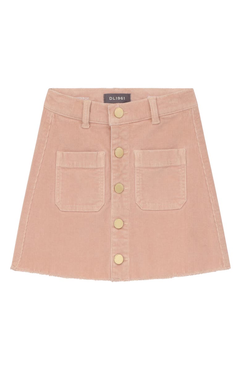 DL1961 Kids' Cotton Stretch Corduroy Skirt, Main, color,