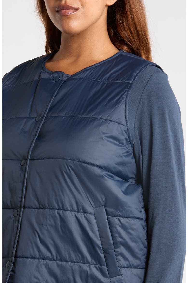 Round Neck Quilted Vest, Alternate, color, MARITIME