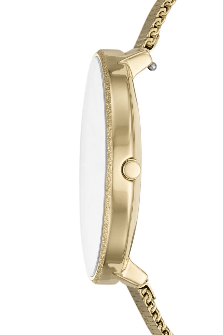 Karolina Mesh Strap Watch, 38mm, Alternate, color, GOLD/ GOLD