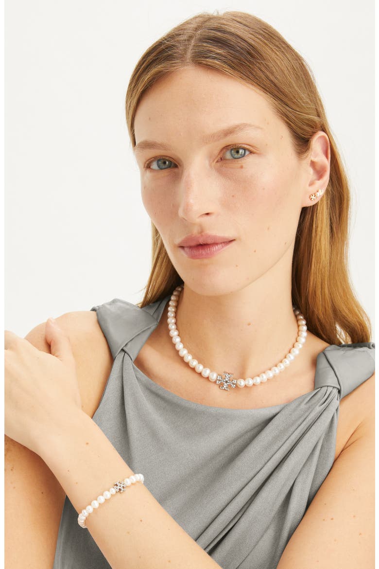 Moondance Pearl and Pavé Necklace, Alternate, color, TORY SILVER / PEARL / CRYSTAL