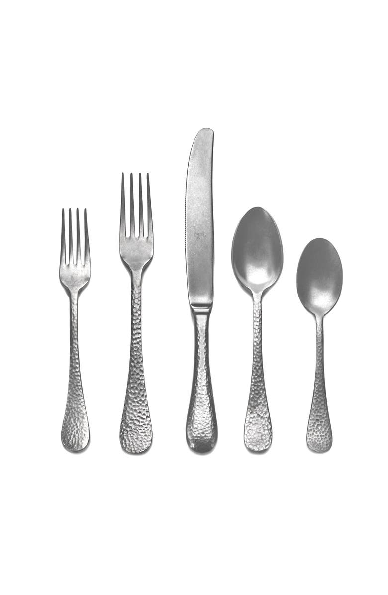 Mepra Epoque Flatware Set - 5 Pieces, Main, color, Pewter Silver