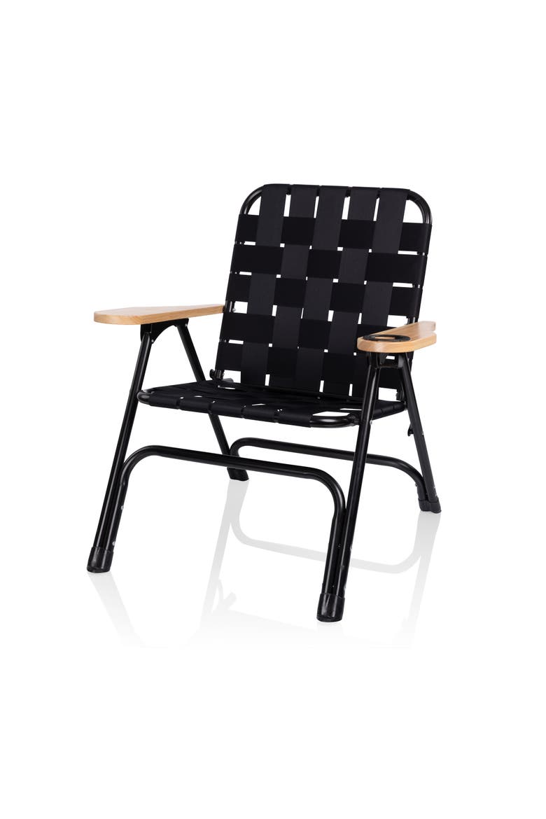 Lux Woven Camp Chair, Alternate, color, Black