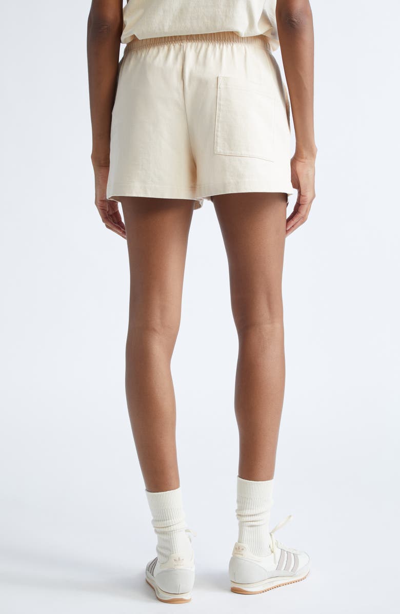 Sporty & Rich Eden Crest Cotton Disco Shorts, Alternate, color, Cream New