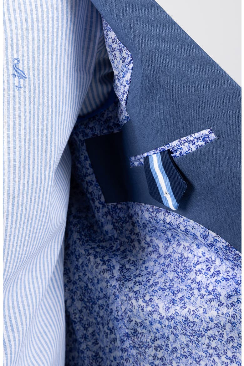 Linen Blend Sport Coat, Alternate, color, DENIM