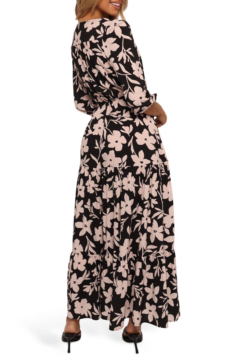 Kelda Floral Maxi Dress, Alternate, color, BLACK AUGUSTA PRINT