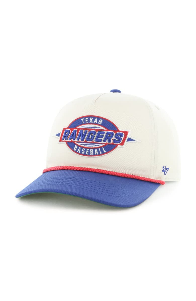 '47 Men's '47 Natural Texas Rangers Frame Out Hitch Adjustable Hat, Alternate, color, Natural