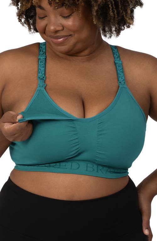 Kindred Bravely Busty Sublime Hands-free Pumping & Nursing Sports Bra In Green