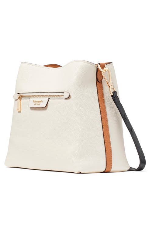 KATE SPADE KATE SPADE NEW YORK HUDSON COLORBLOCK PEBBLE LEATHER SHOULDER BAG 