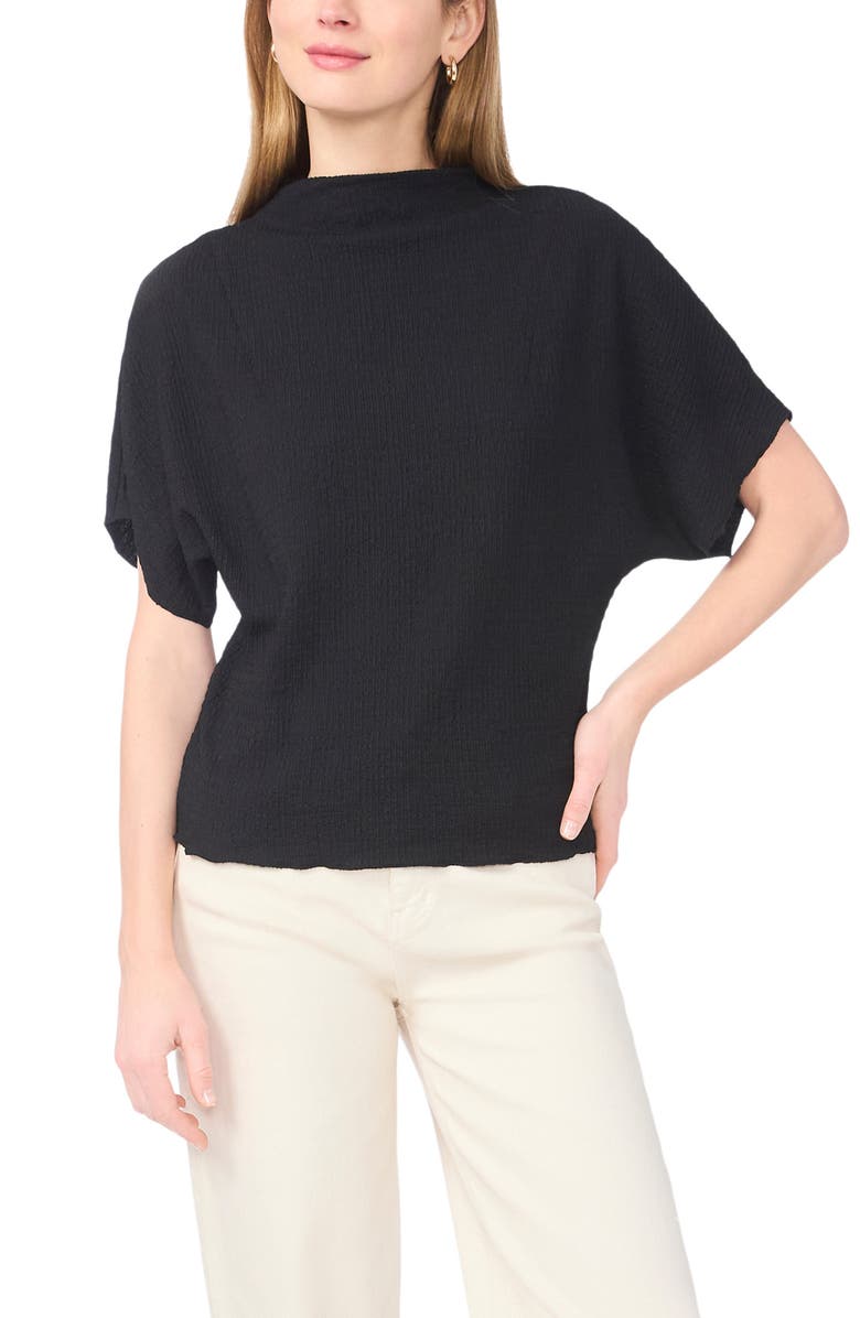Vince Camuto Dolman Drape Sweater, Main, color, Rich Black