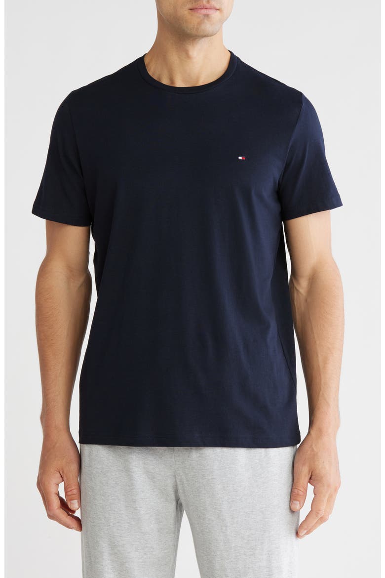 Crew Neck Lounge T-Shirt, Main, color, NAVY