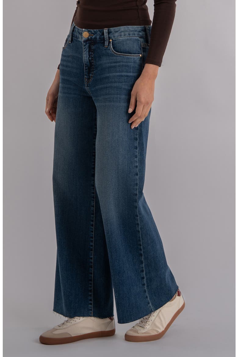 Meg Raw Hem High Waist Wide Leg Jeans, Alternate, color, RAD