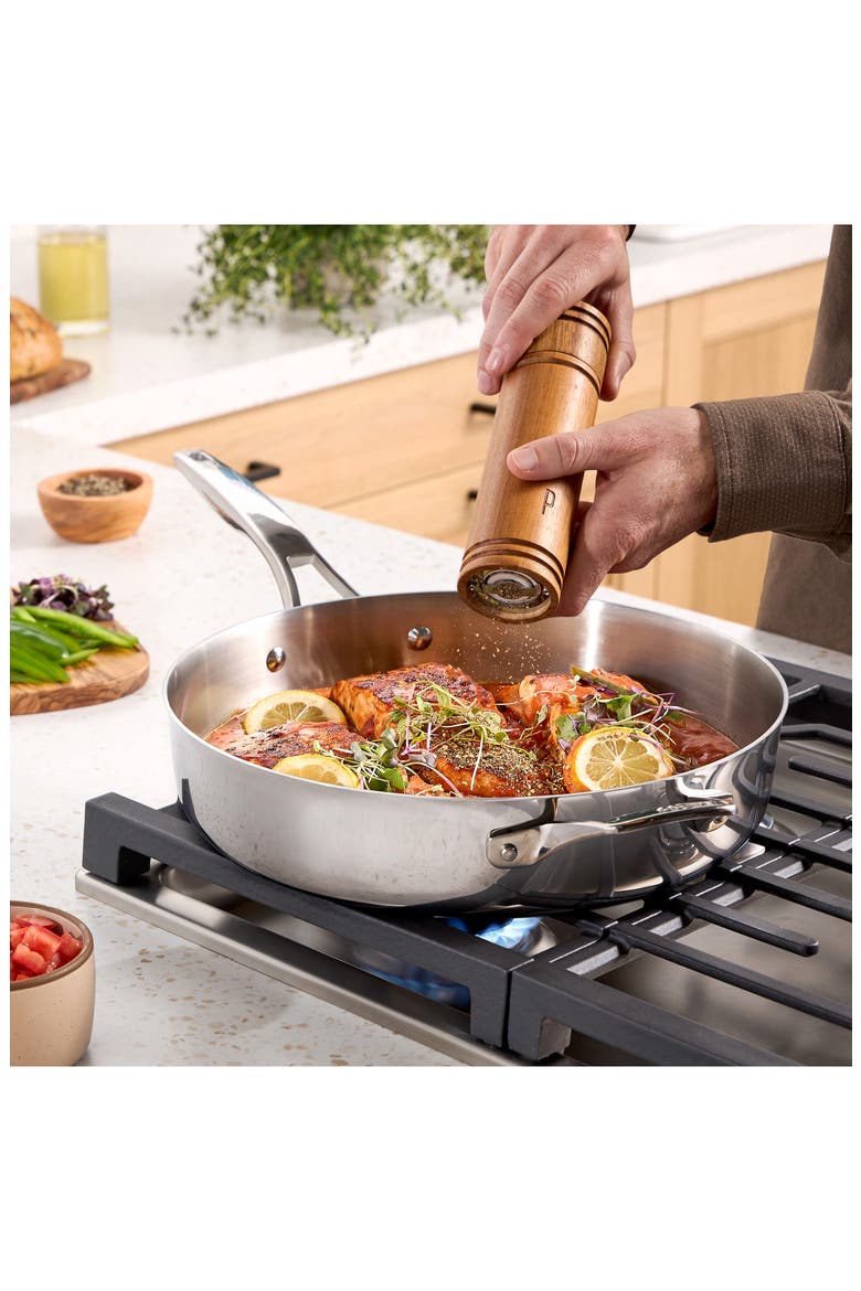 ↵ 
Premier Stainless Steel 5-Quart Sauté Pan with Lid, Alternate, color, STAINLESS STEEL
