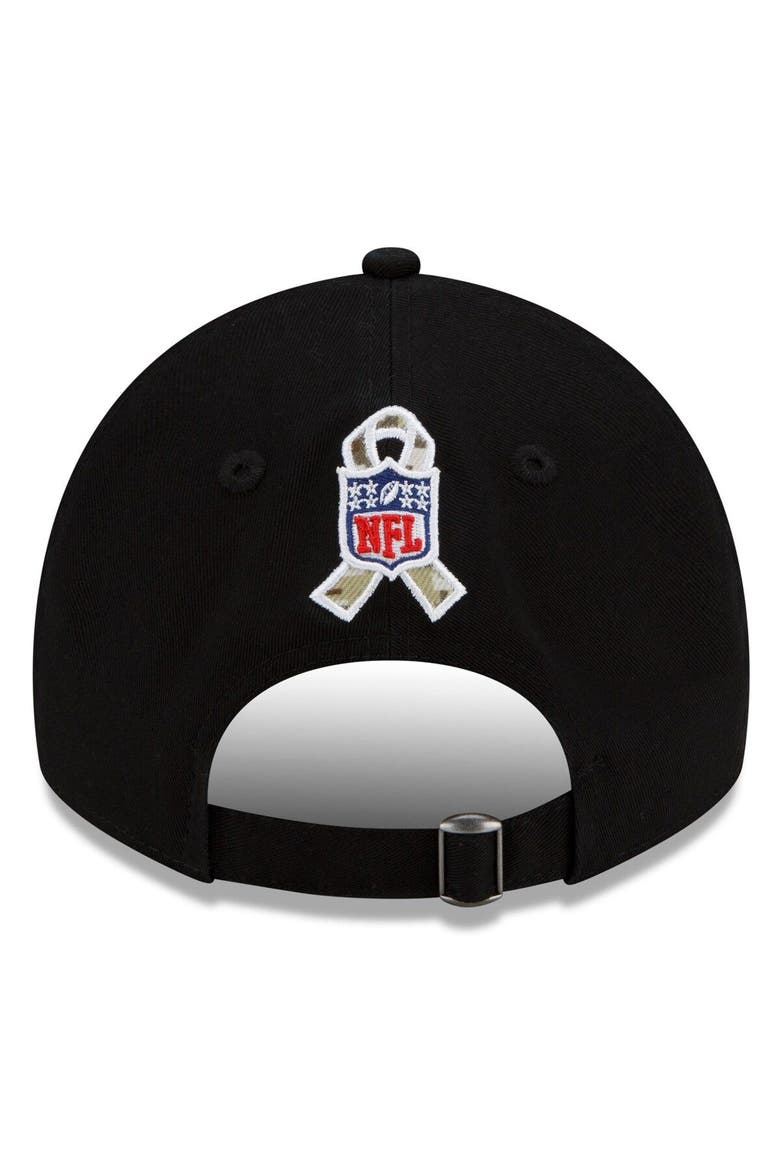 Women's New Era Black Green Bay Packers 2022 Salute To Service 9TWENTY Adjustable Hat, Alternate, color, Black