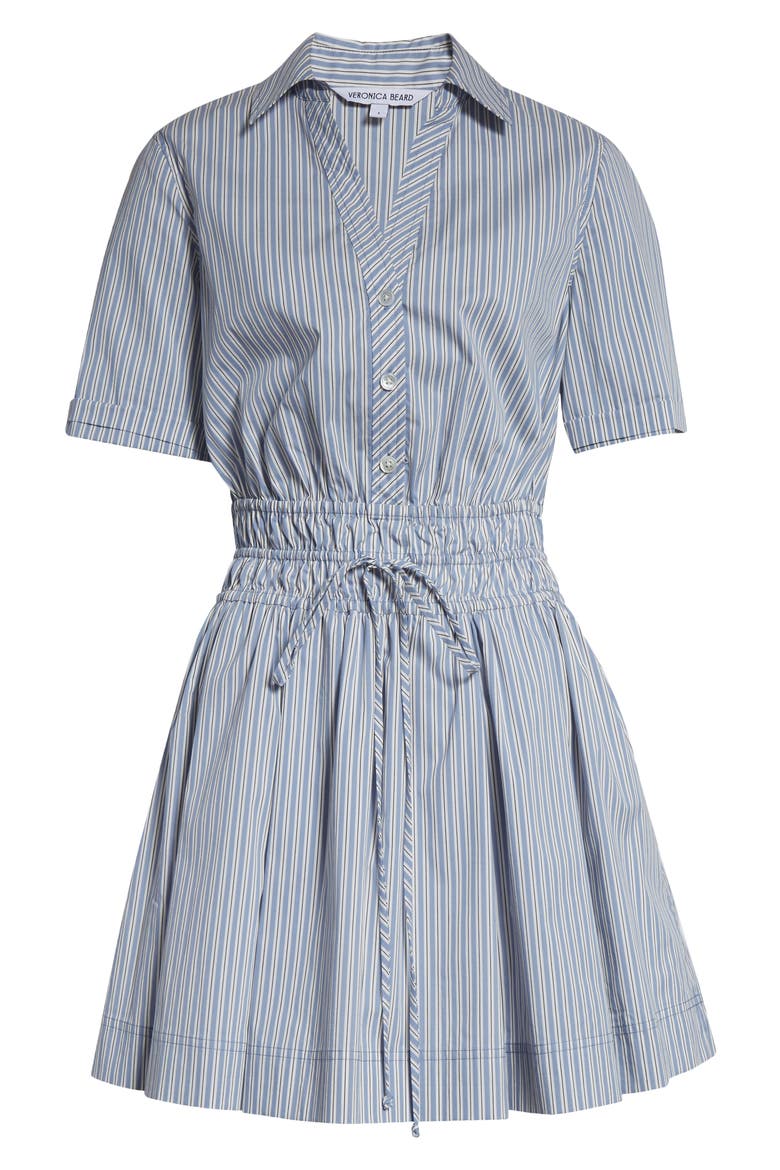Susan Stripe Cotton Blend Shirtdress, Alternate, color, BLUE MULTI
