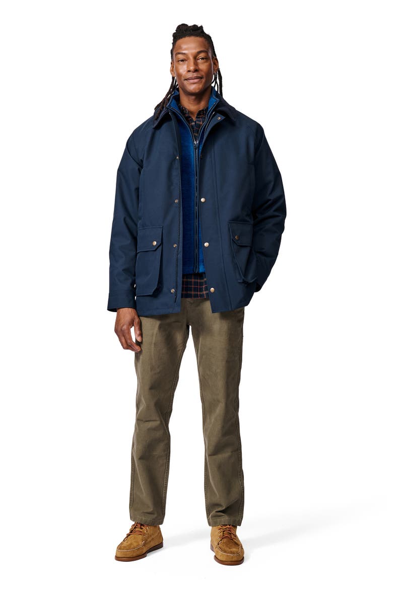 Derwent Long Sleeve Collared Barn Jacket, Alternate, color, Navy