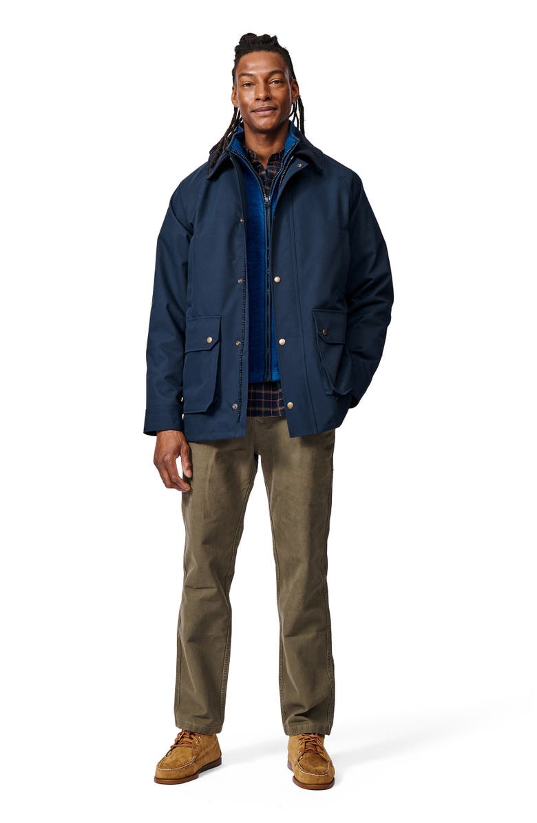 Aubin Derwent Long Sleeve Collared Barn Jacket, Alternate, color, Navy