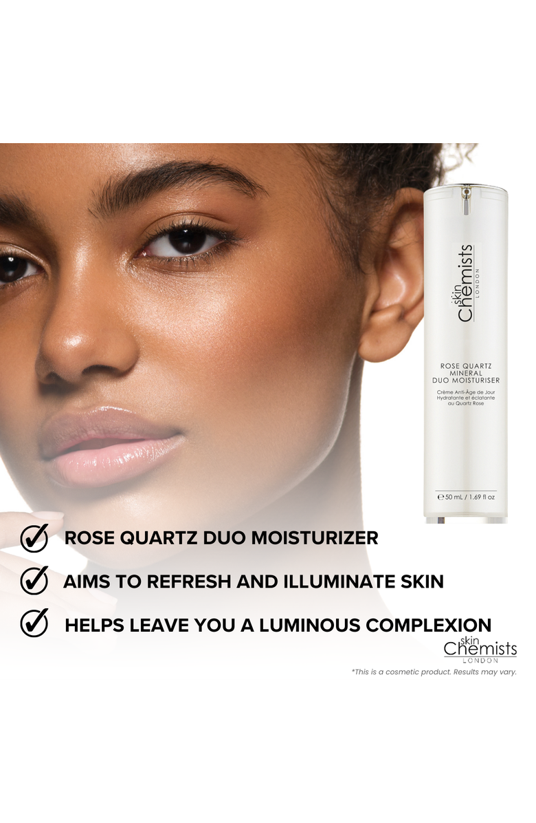 SKINCHEMISTS Rose Quartz Duo Moisturiser 50ml Twin Value Savings Pack, Alternate, color, White