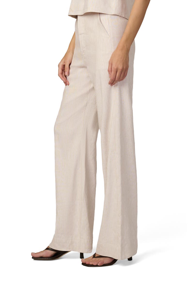 The Clean Stripe Wide Leg Linen Blend Pants, Alternate, color, MIRCO STRIPE