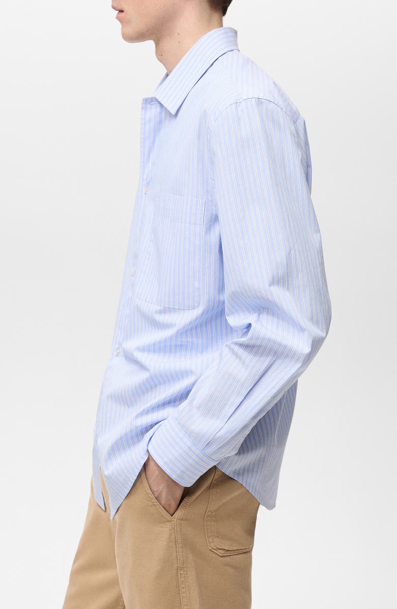 MANGO Regular Fit Stripe Button-Up Shirt, Alternate, color, 