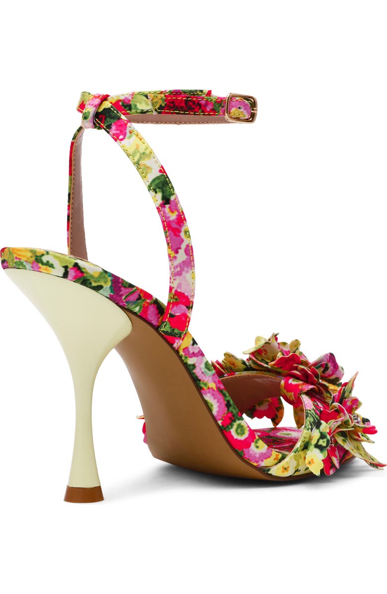 Betsey Johnson Hilley Ankle Strap Sandal, Alternate, color, Green Floral Multi