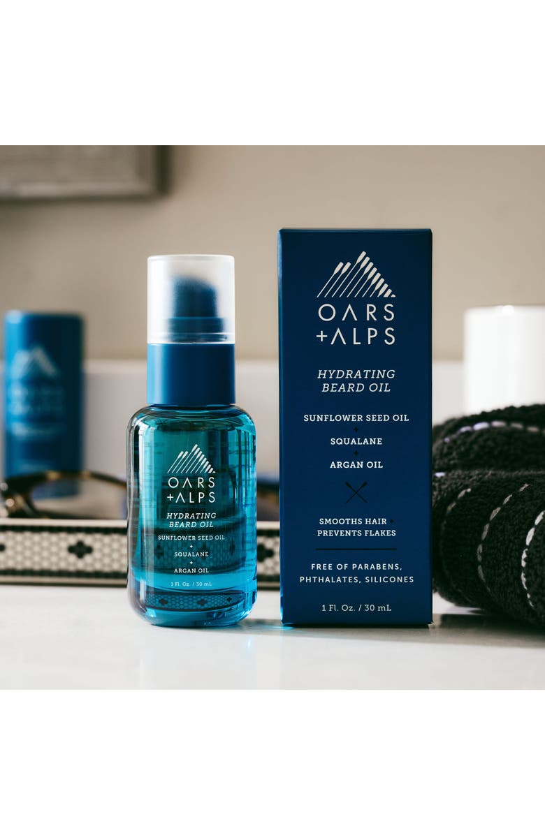 OARS + ALPS Hydrating Beard Oil, Alternate, color, Blue