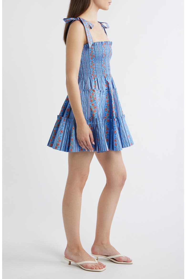 The Ribbon Nap® Minidress, Alternate, color, FLORAL BATIK STRIPE BLUE