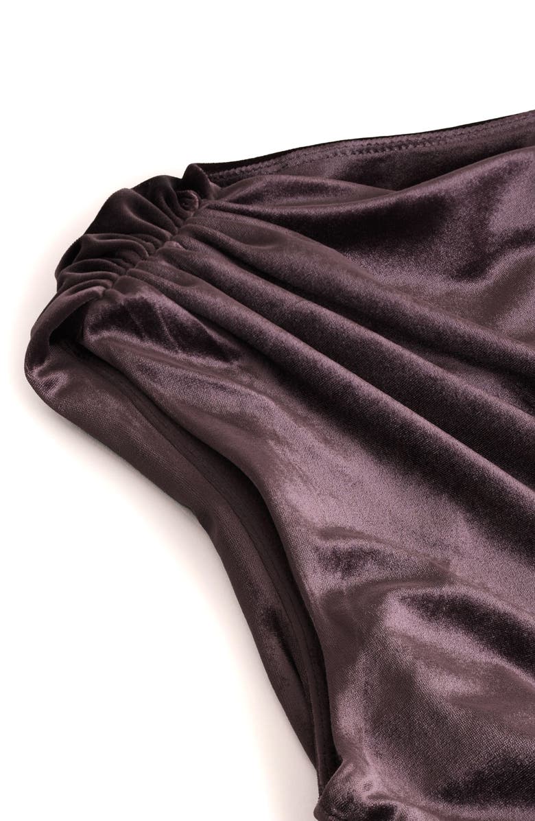 NEXT Drape Velvet Top, Alternate, color, Mocha Brown