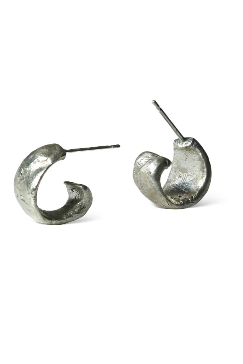 Ishtar Silver Hoops, Alternate, color, Sterling Silver