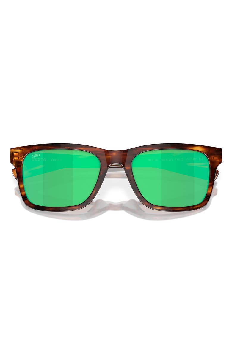 Costa Del Mar Tybee 55mm Mirrored Polarized Rectangular Sunglasses, Alternate, color, 