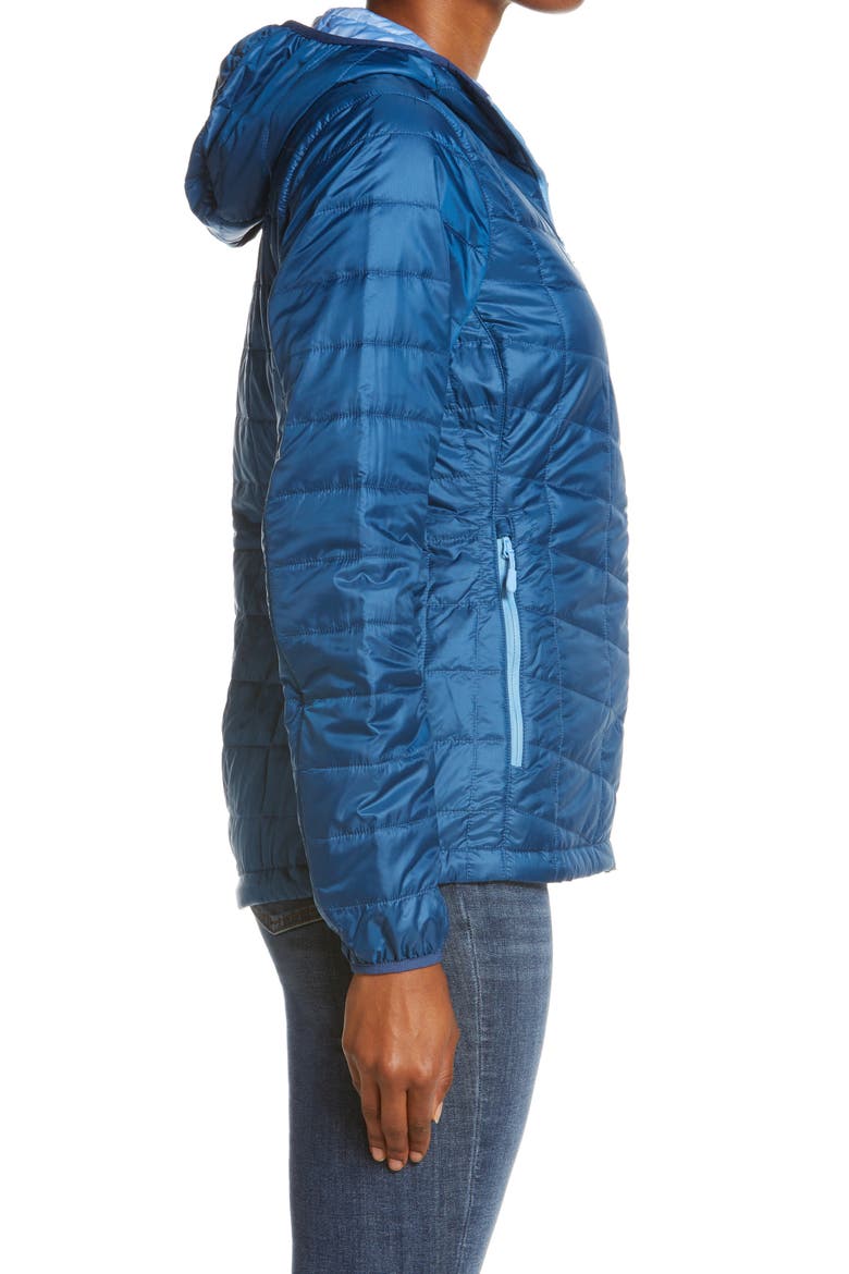 PrimaLoft® Packaway Water Resistant Hooded Jacket, Alternate, color, DARK MARINE BLUE