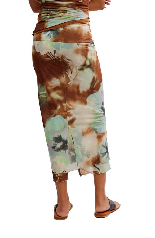 Free People Sunset Mesh Maxi Skirt In Multi In Multi