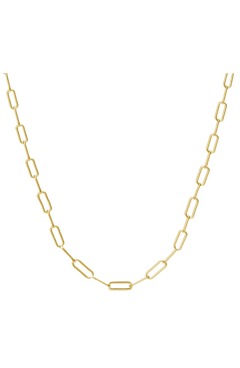 Donatello Gian Gold-Plated Chunky Paperclip Necklace, Main, color, 