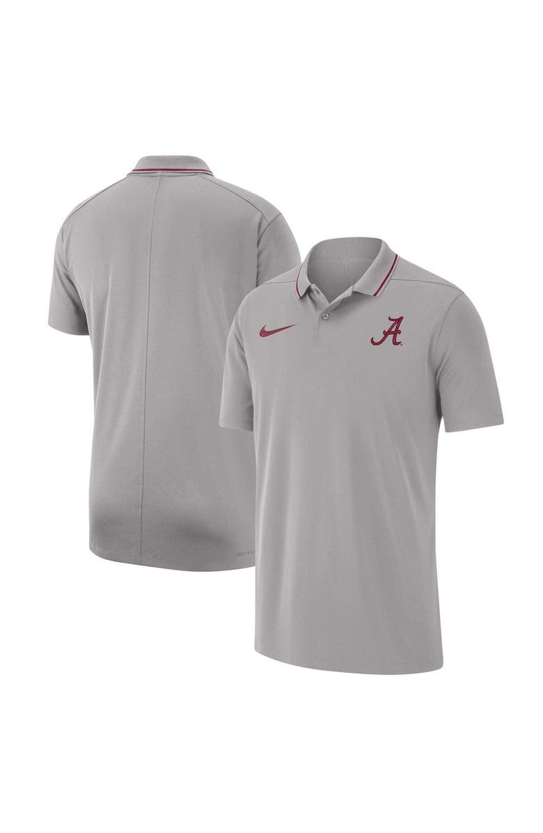 Nike Men's Nike Gray Alabama Crimson Tide 2023 Coaches Performance Polo, Main, color, 