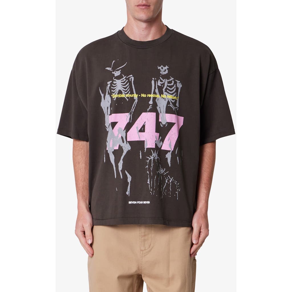 Mnml 747 Zombie Country Graphic T-shirt In Black