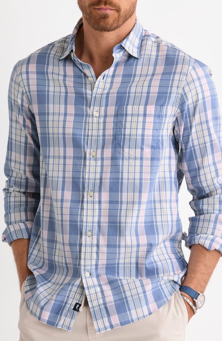 vineyard vines Beachcomber Plaid Performance Button-Up Shirt, Main, color, Summer Evening
