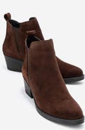 Forever & Always Shoes Dovena Leather Block Heel Ankle Boot