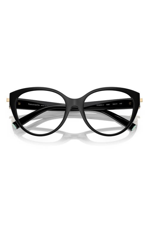 Tiffany & Co . 52mm Cat Eye Optical Glasses In Shiny Black