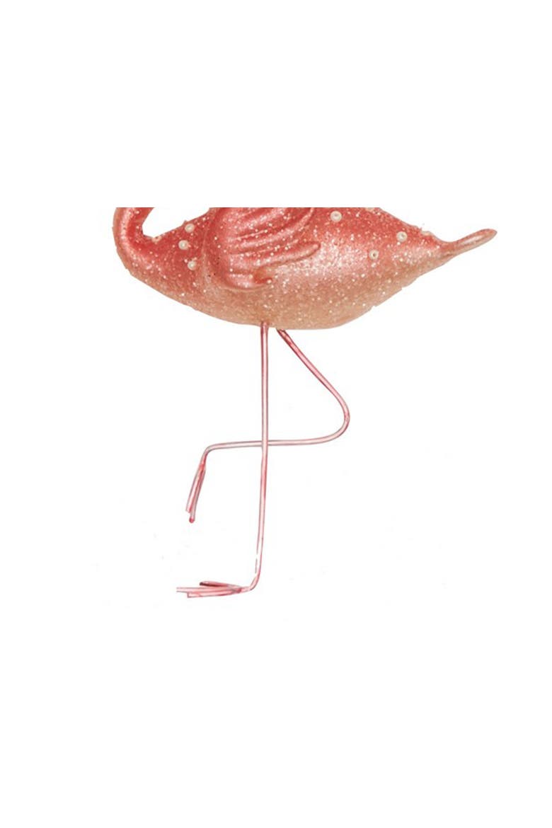 Flamingo Beaded Ornament, Alternate, color, Pink