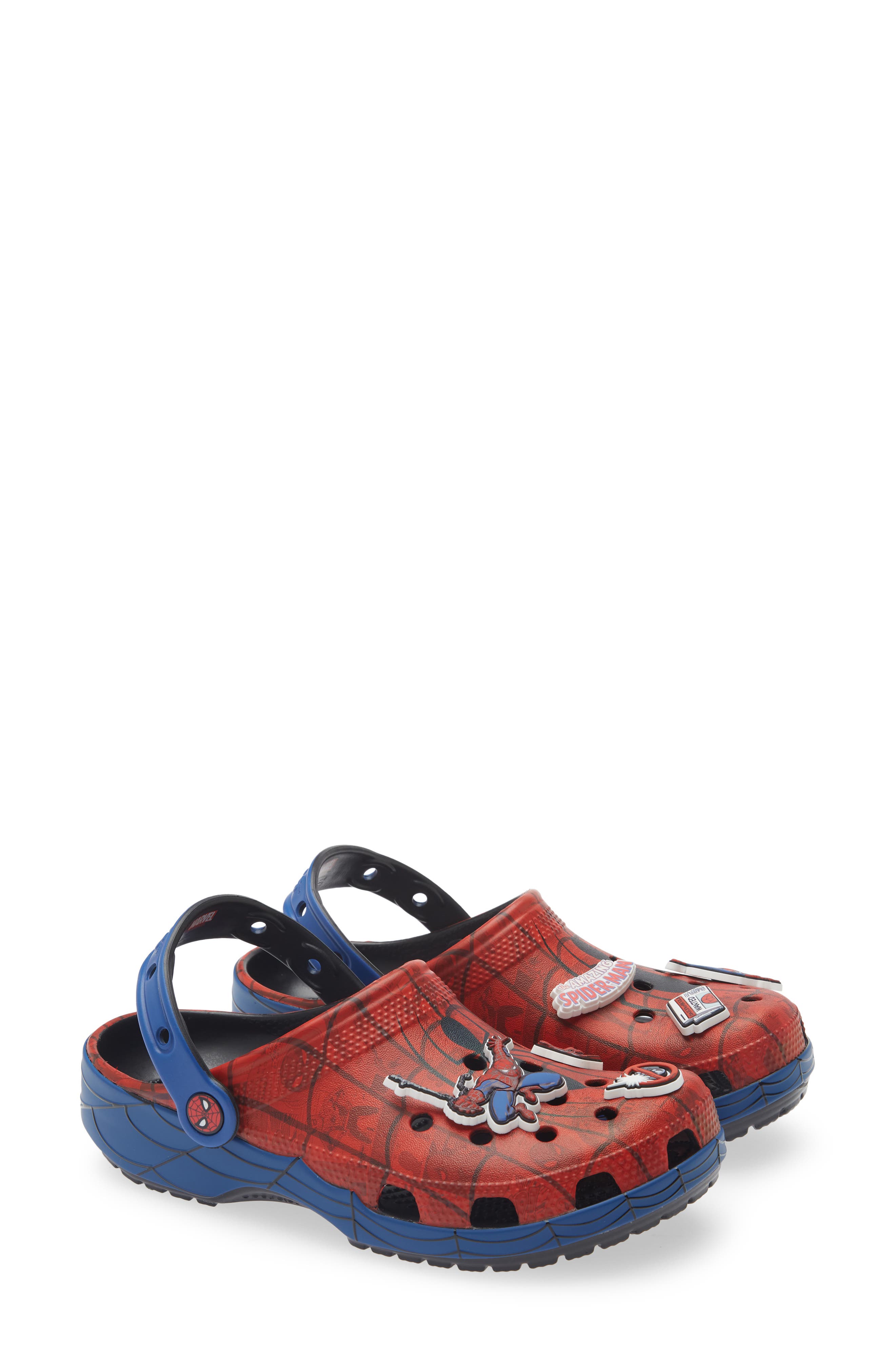 CROCS Marvel<sup>®</sup> Spider-Man<sup>®</sup> Web Classic Clog, Main, color, Red Multi