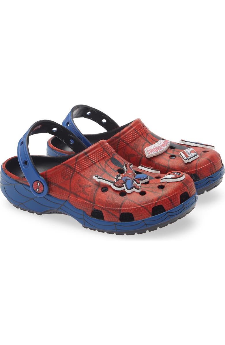 CROCS Marvel<sup>®</sup> Spider-Man<sup>®</sup> Web Classic Clog, Main, color, Red Multi