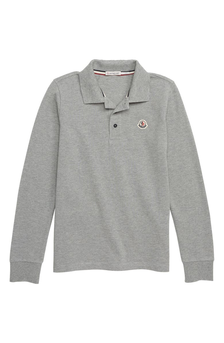 Moncler Logo Collar Polo, Main, color, 