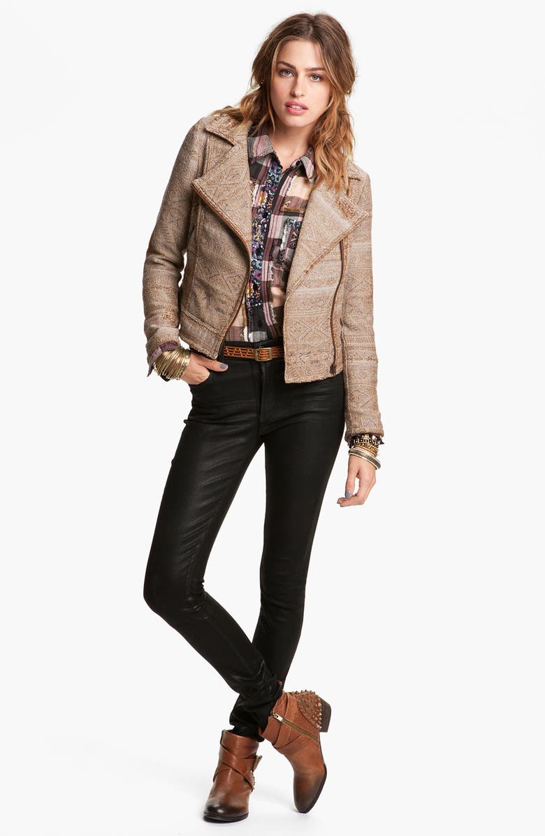 Free People Tapestry Moto Jacket, Main, color,